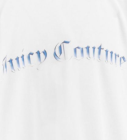 Juicy Couture Stuttermabolur - Loose Crop - Hvítur