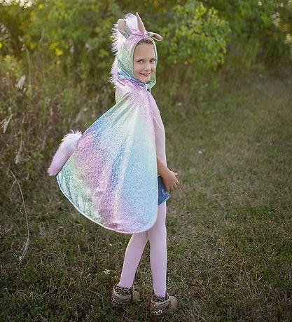 Great Pretenders Búningur - Skikkju - Rainbow Unicorn/Dreki