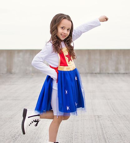 Great Pretenders Búningur - Superhero - Blár/Rautt/Gull