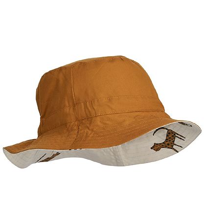 Liewood Bucket Hat - Sander Reversible - Leopard/Sandy