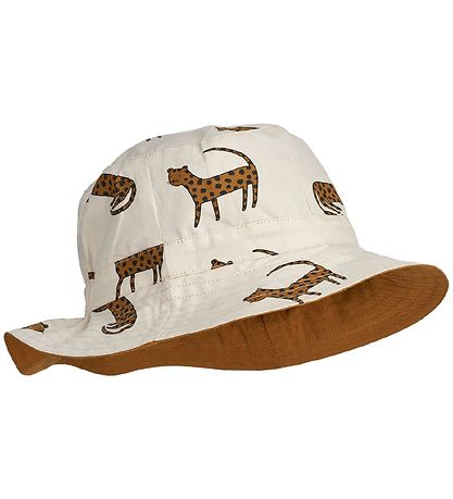 Liewood Bucket Hat - Sander Reversible - Leopard/Sandy