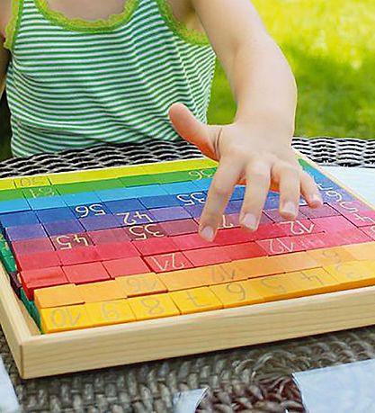 Grimms Wooden Toy - Counting board - 201 Parts - Multicolour