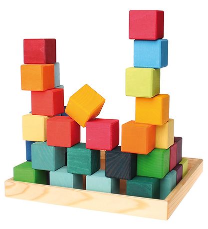 Grimms Wooden Toy - Color blocks - 37 Parts - Multicolour