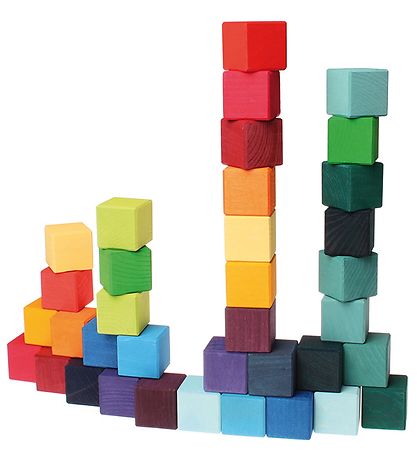 Grimms Wooden Toy - Color blocks - 37 Parts - Multicolour