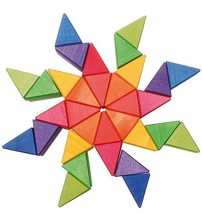 Grimms Wooden Toy - Octagon - 33 Parts - Multicolour