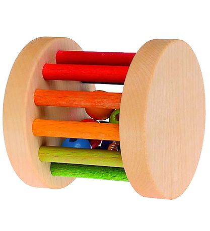 Grimms Wooden Toy - Mini Rattle - Multicolour