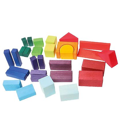 Grimms Wooden Toy - Color blocks - 30 Parts - Multicolour