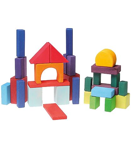 Grimms Wooden Toy - Color blocks - 30 Parts - Multicolour