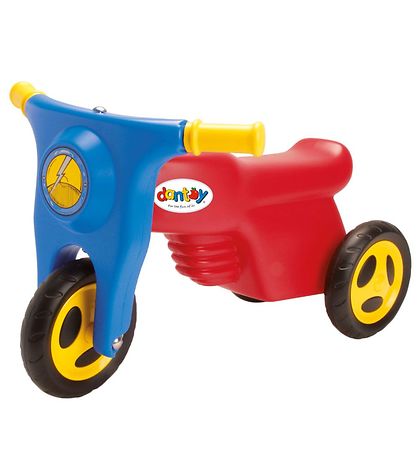 Dantoy Motorrad m. Kunststoffrad - 58,5 cm - Rot/Blau/Gelb