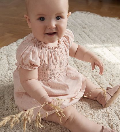 En Fant Kleid - Gestreift - Misty Rose