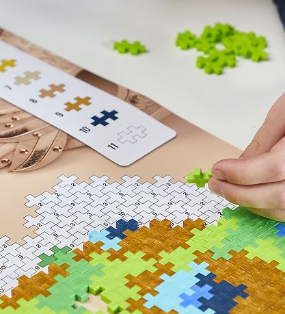 Plus-Plus Puzzle Town Number - 800 pcs - Peacock