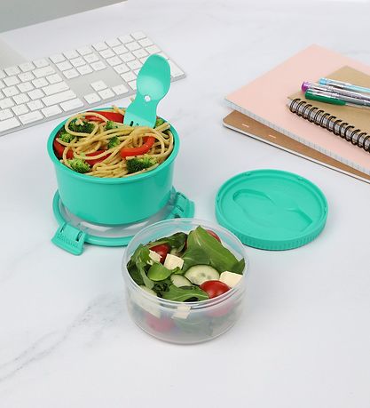 Sistema Lunchbox w. Cutlery - Lunch Stack - 965 mL - Turquoise