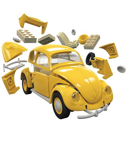 Airfix Sett - QUICKBUILD - VW Beetle J6023 - 36 Partar - Gult
