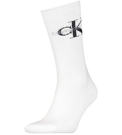 Calvin Klein Socken - Rib - Weiß m. Logo