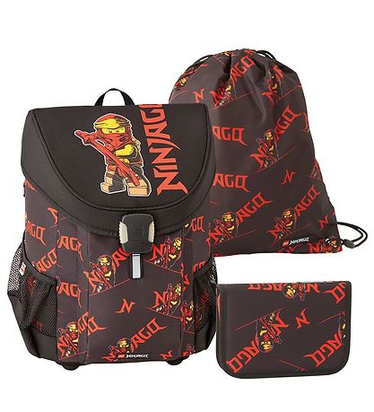 LEGO® Ninjago Schulranzen-Set - Schwarz/Rot