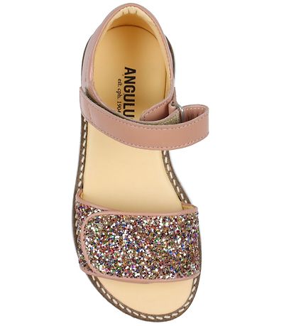 Angulus Sandals - Dark Peach w. Glitter