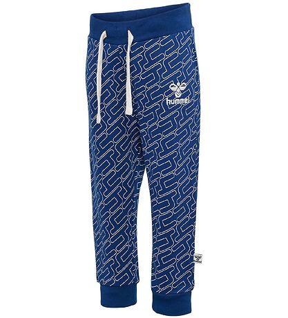 Hummel Joggingbuxur - hmlLogun - Dökkblátt Peony
