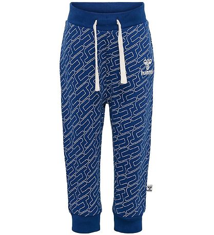 Hummel Joggingbuxur - hmlLogun - Dökkblátt Peony