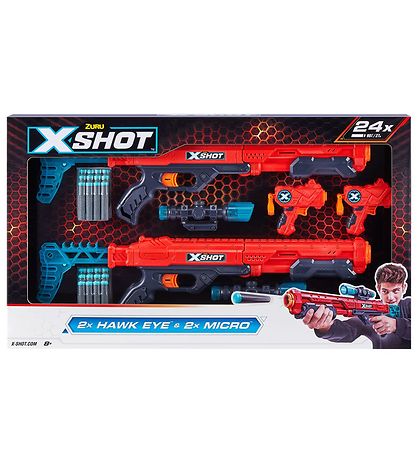 X-SHOT Schaumpistolen - 2er-Pack - Excel - Hawk Eye/Micro