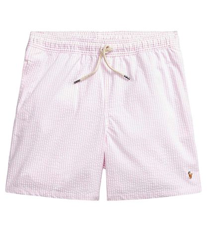 Polo Ralph Lauren Badeshorts - Classics II - Roesa/Weiß gestreif