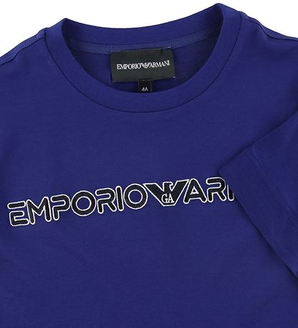 Emporio Armani Stuttermabolur - Blu Faro M. Svart