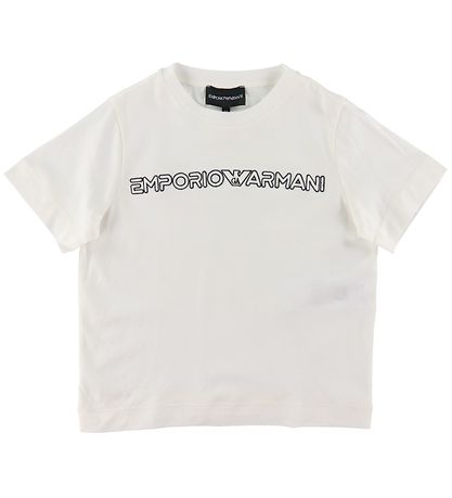 Emporio Armani Stuttermabolur - Hvítur M. Útsaumur