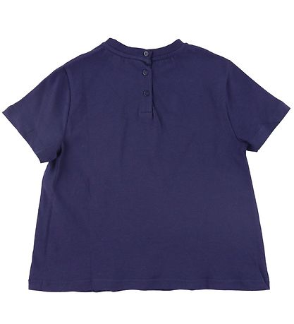 Emporio Armani T-shirt - Blu Mora w. Print