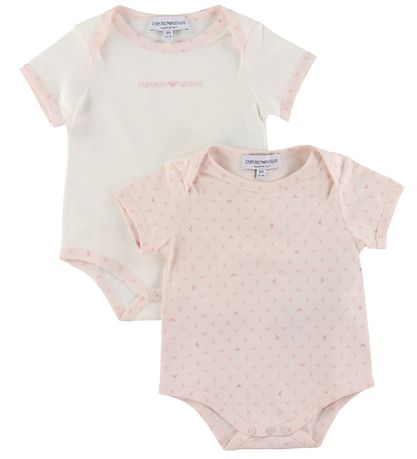 Emporio Armani Bodys k/ä - 2er-Pack - Adlerrosa/Weiß