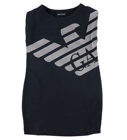 Emporio Armani Joggingkjóll - Dökkblátt M. Hvítur