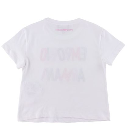 Emporio Armani Stuttermabolur - Hvítur M. Útsaumur