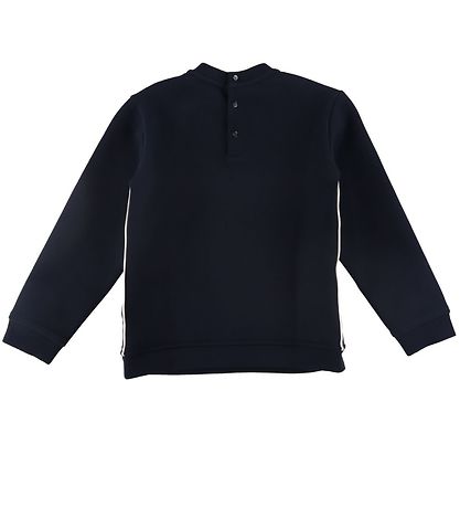 Emporio Armani Bluse - Navy m. Logo-Streifen