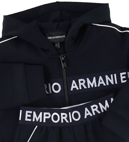 Emporio Armani Cardigan/Byxor - Marinblå m. Logorand