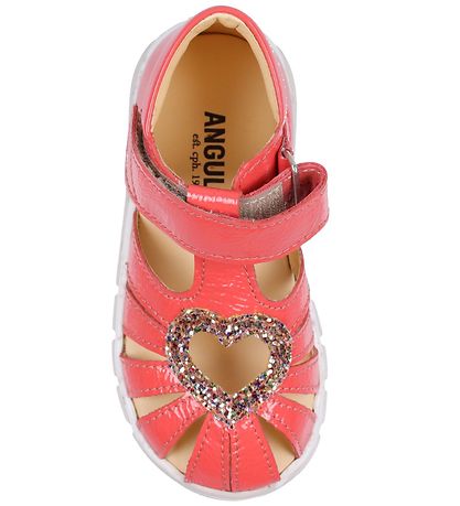 Angulus Prewalker Sandals - Coral w. Glitter