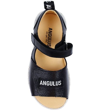 Angulus Sandal - Svart m. Logotypband