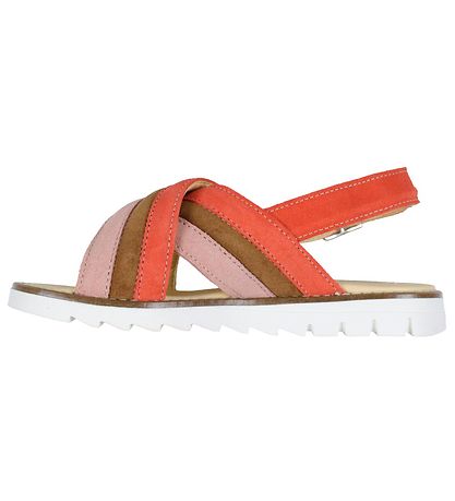 Angulus Sandal - Peach/Cognac/Coral