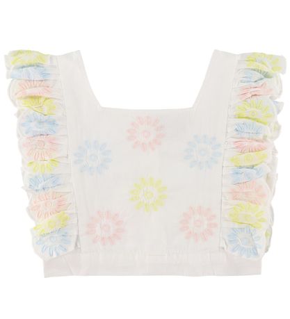 Stella McCartney Kids Top - Kurz geschnitten - Weiß/Pastel m. Bl