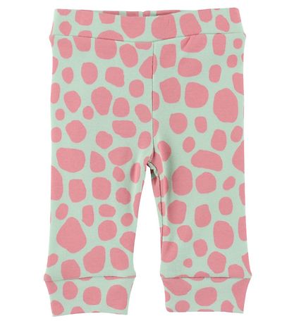 Stella McCartney Kids Leggings - Myntugrænt M. Gíraffa mynstur