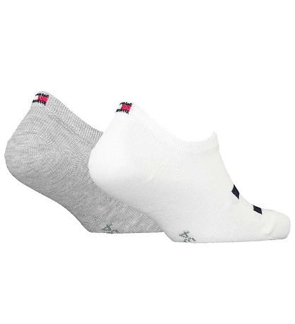 Tommy Hilfiger Socken - 2er-Pack - Füßlinge - Weiß/Grau