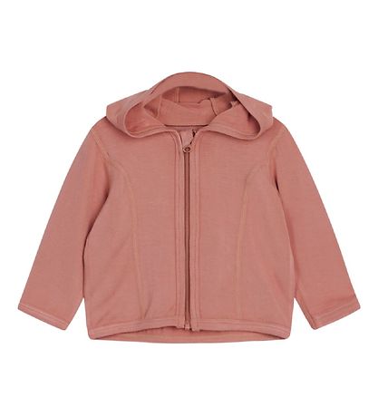 Hust and Claire Cardigan m. Haube - Quark - Bambus - Alt Rosie