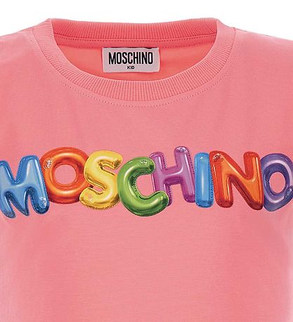 Moschino - Stuttermabolur - Bleikt M. Prentað