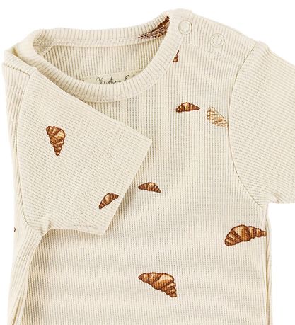 VACVAC Bodysuit s/s - Kurt - Mini Croissant - Beige