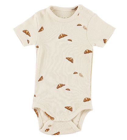 VACVAC Bodysuit s/s - Kurt - Mini Croissant - Beige