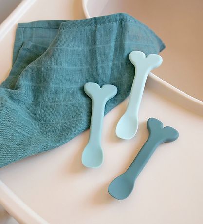 Done by Deer Spoons - Silicone - 3-Pack - Wally - Blue