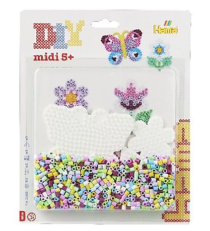 Hama Midi Bead Set - 1100 pcs - Butterfly & Flower