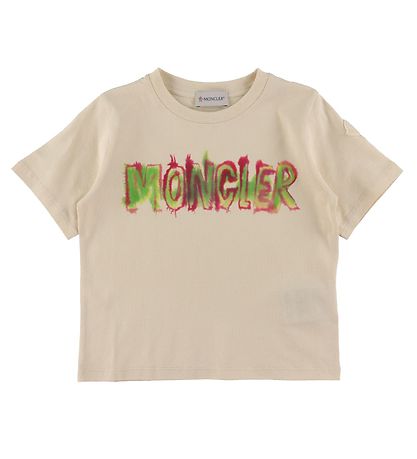 Moncler Stuttermabolur - Drapplitað M. Bleikt/Grænt