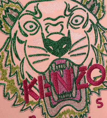 Kenzo Stuttermabolur - Bleikt M. Tígrisdýr