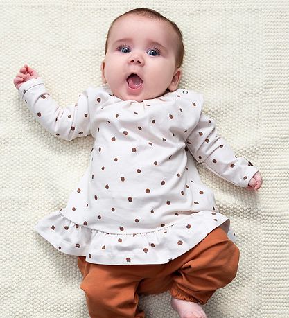 Smallstuff Kleid - Erdbeere - White/Hagebutte