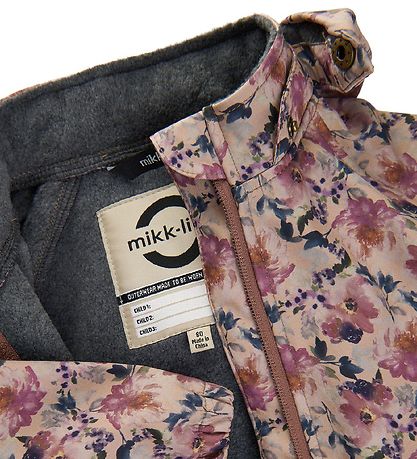 Mikk-Line Softshelljacke m. Fleece - Recycelt - Nougat m. Blume