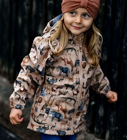 Mikk-Line Softshell Jacket w. Fleece - Recycled - Nougat w. Anim