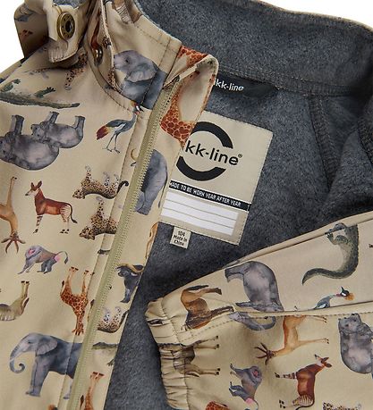 Mikk-Line Softshell Jacket w. Fleece - Recycled - Olive Gray w.